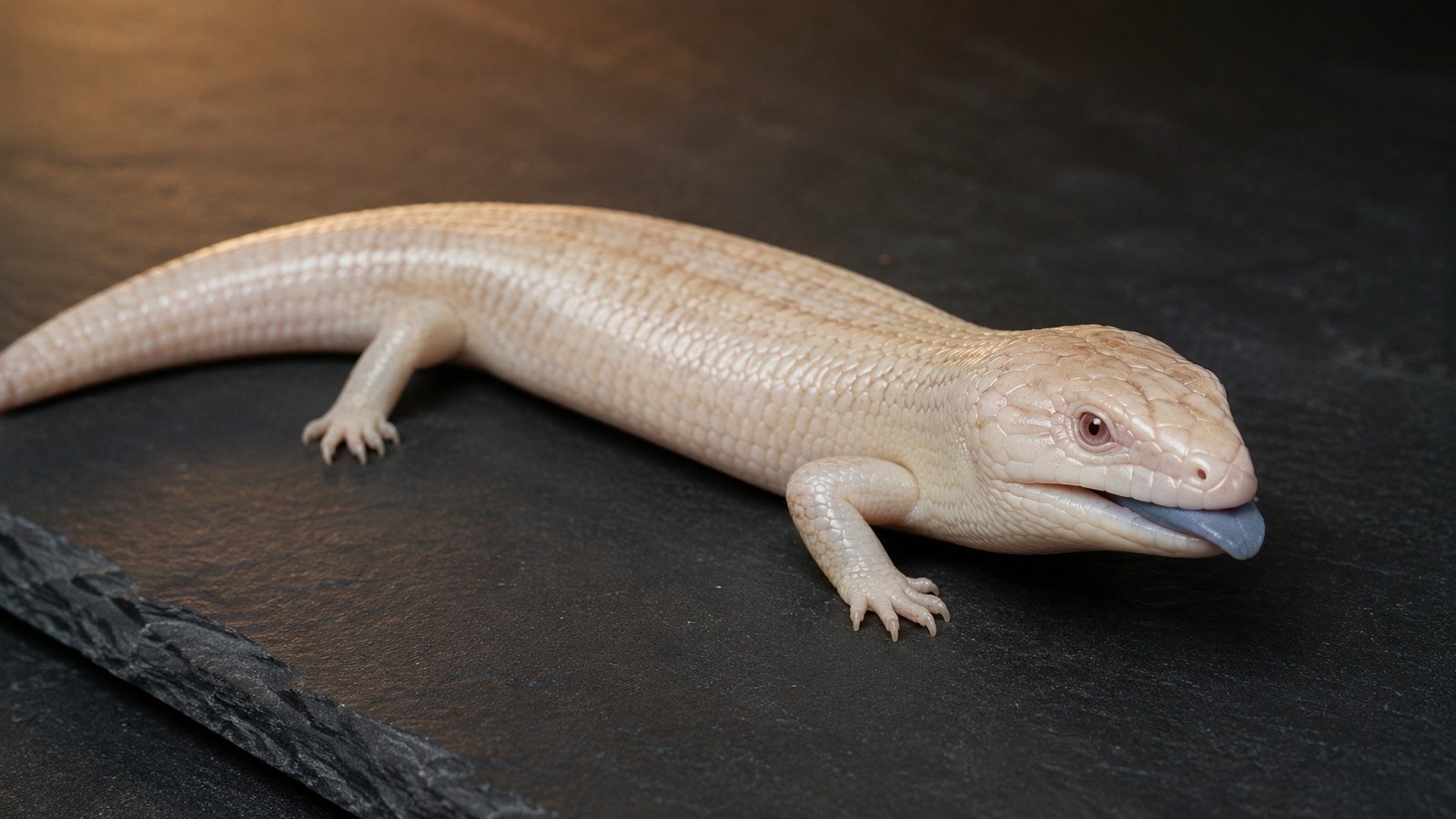 Light-coloured reptile used as creative inspiration